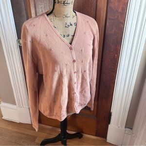 Elegant Light Brown Button-Up Cardigan